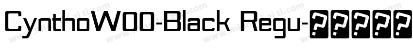 CynthoW00-Black Regu字体转换